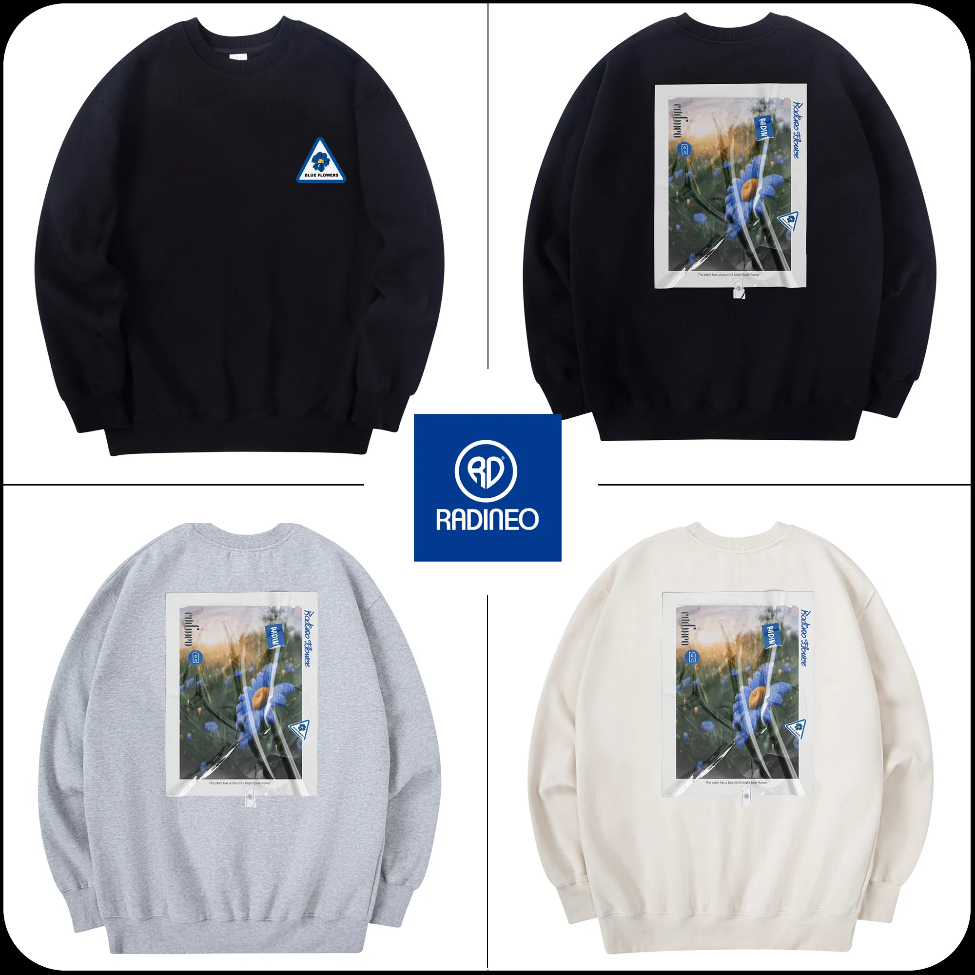 RADINEO  |[RADINEO]★ TRIANGLE FLOWER SWEAT