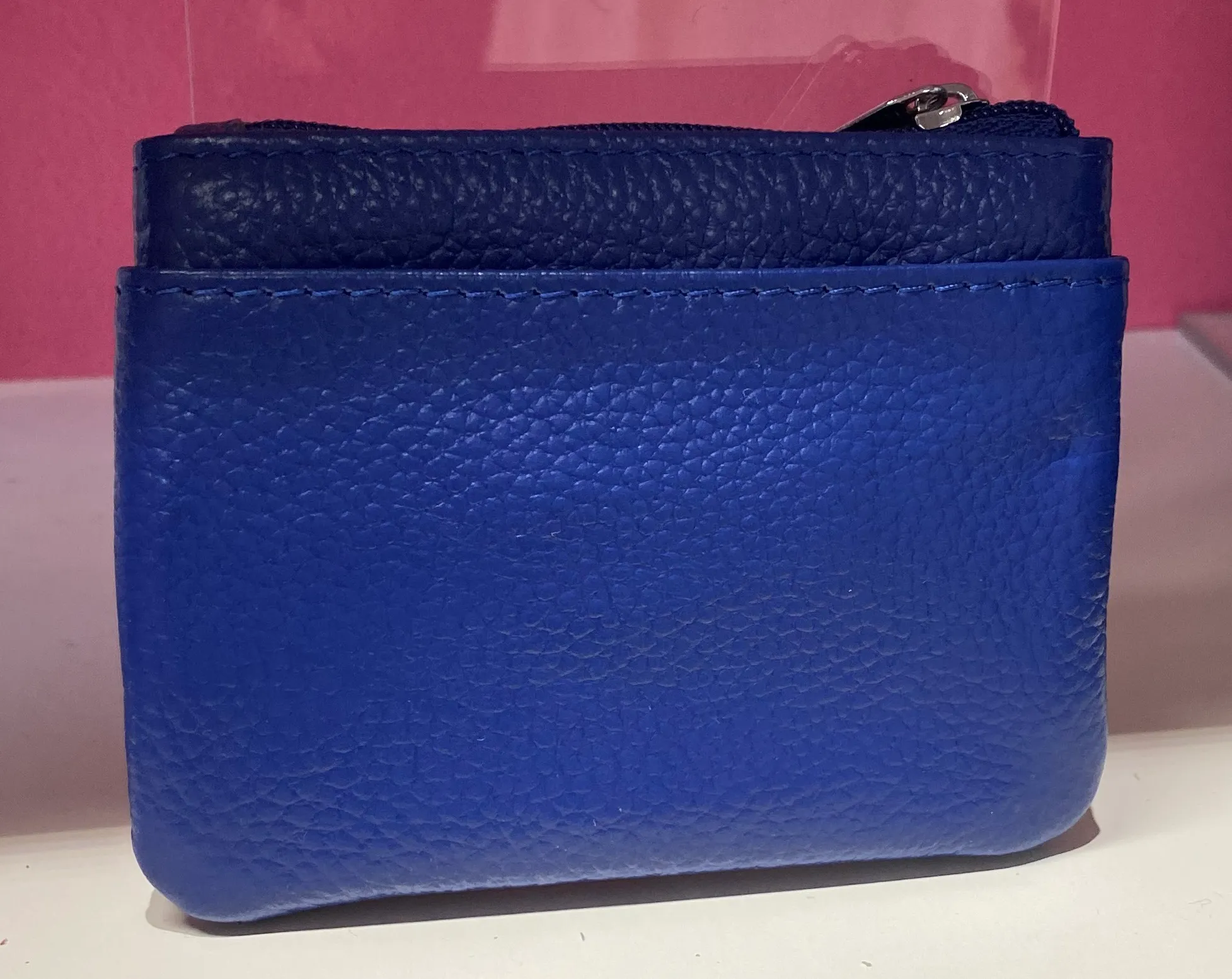 Real Leather Coin Purse > Blue