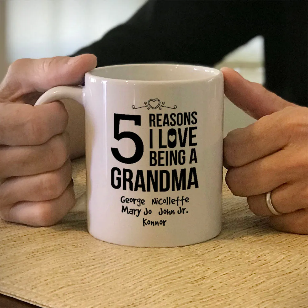 Reasons Grandma Personalized Ceramic Coffee Mug