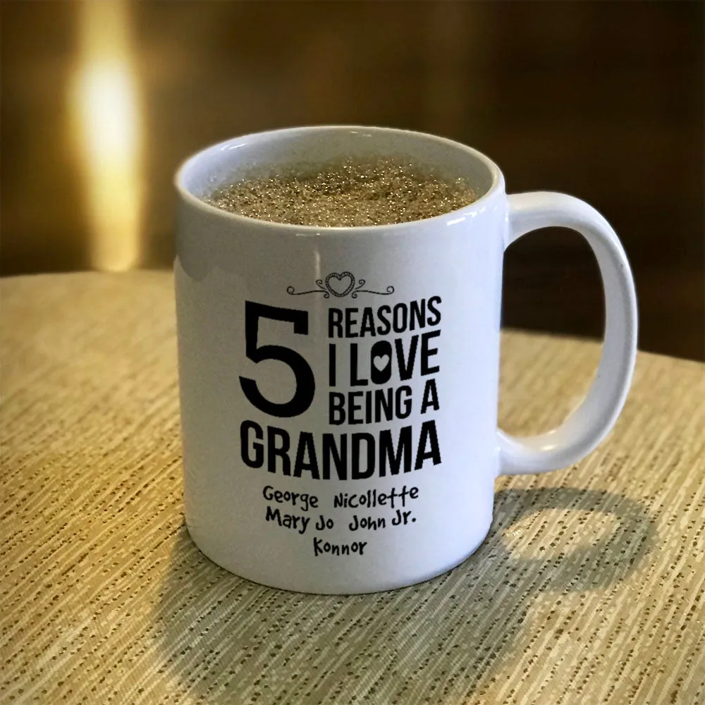 Reasons Grandma Personalized Ceramic Coffee Mug