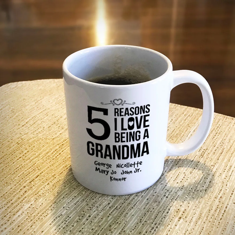 Reasons Grandma Personalized Ceramic Coffee Mug