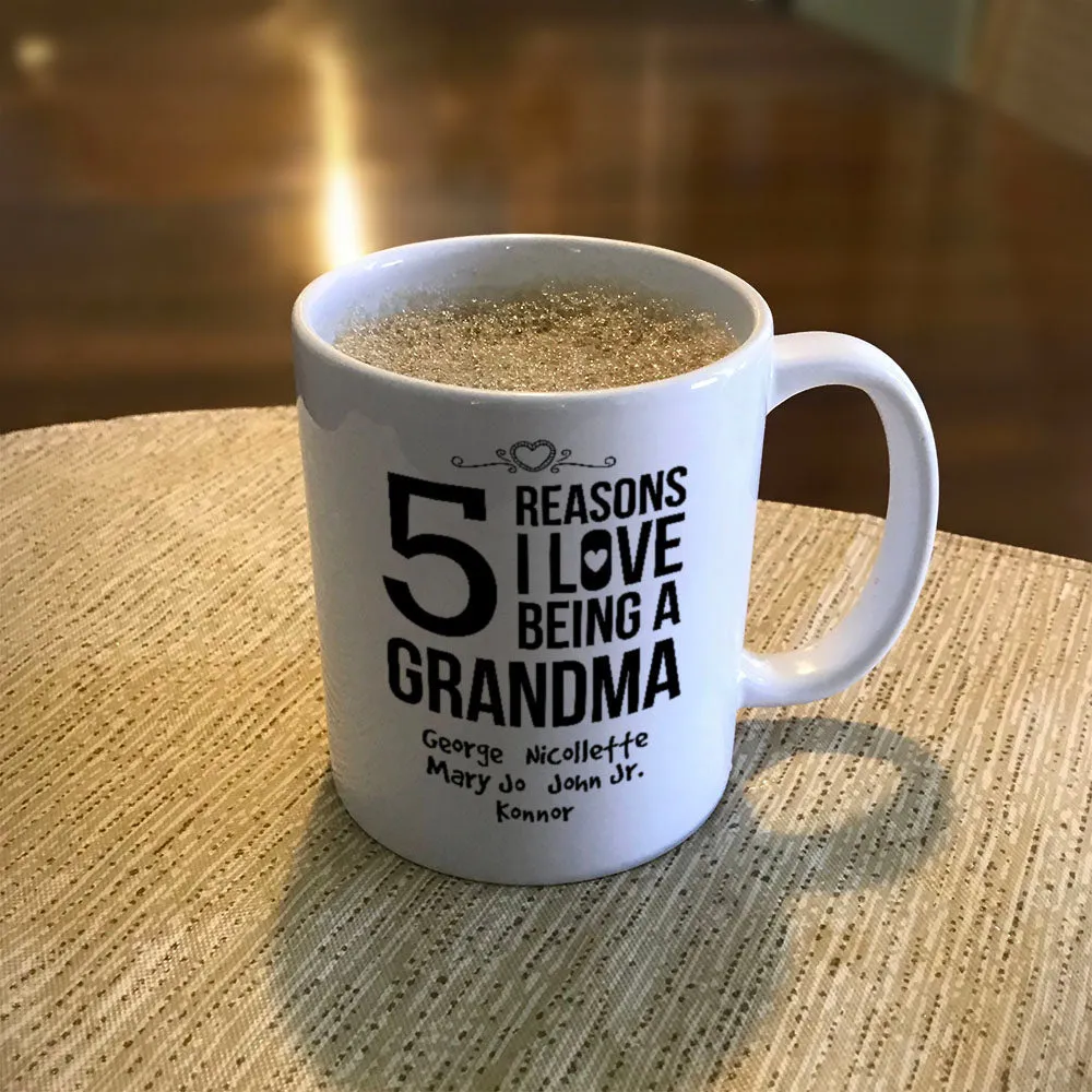 Reasons Grandma Personalized Ceramic Coffee Mug