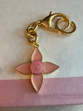 Repurposed Keychain Pink Flower