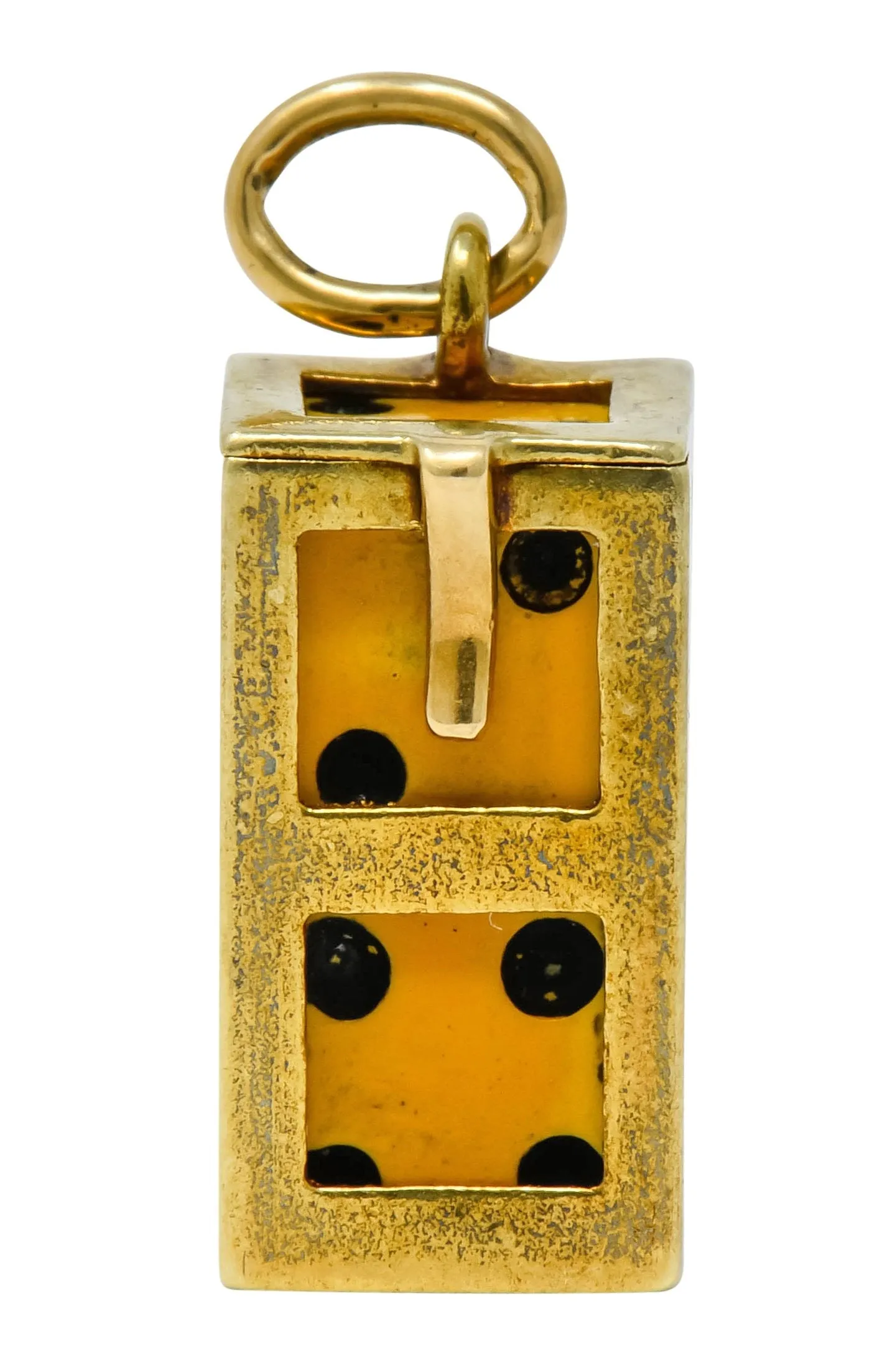 Retro Bakelite 14 Karat Gold Removable Lucky Dice Charm