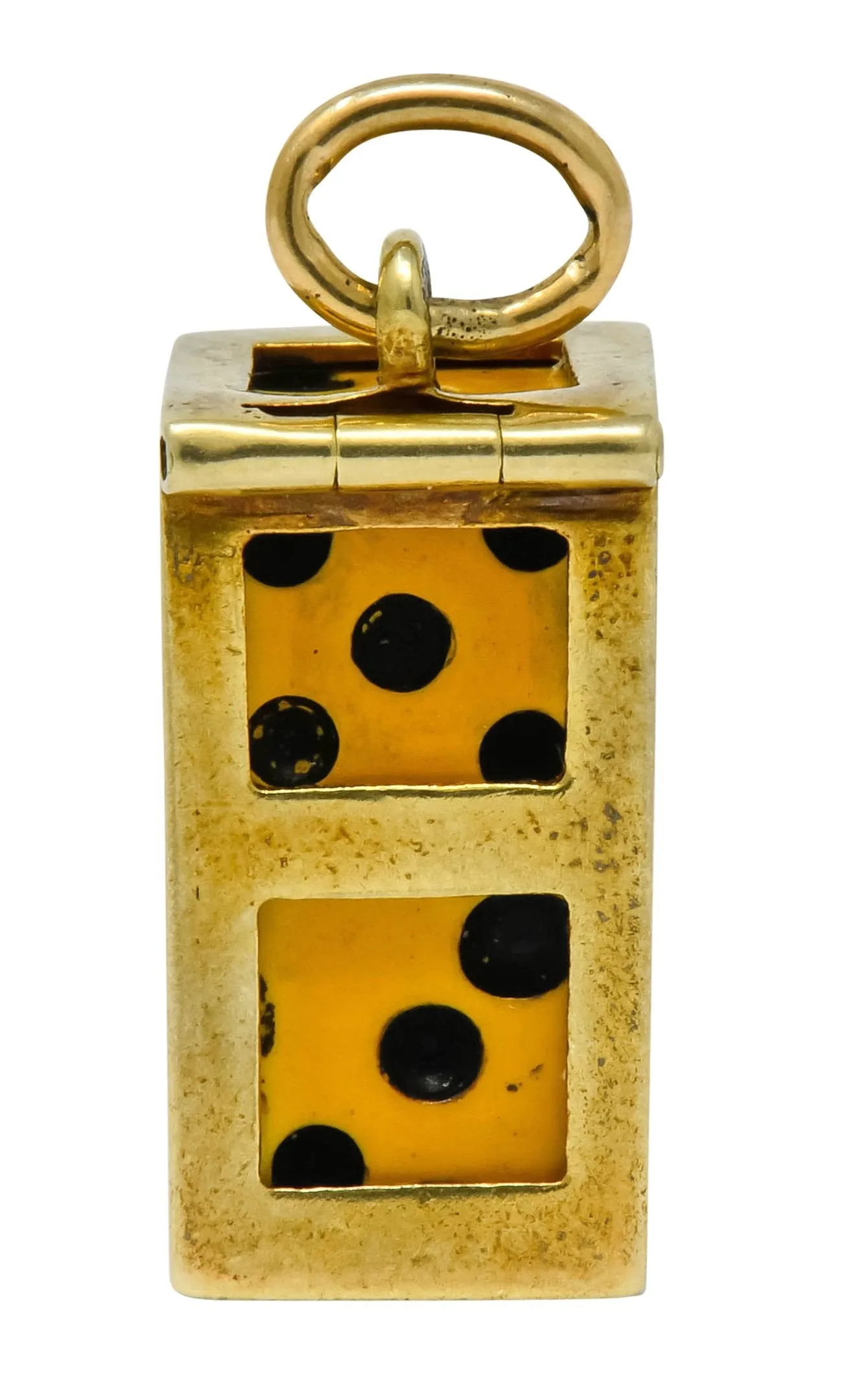 Retro Bakelite 14 Karat Gold Removable Lucky Dice Charm