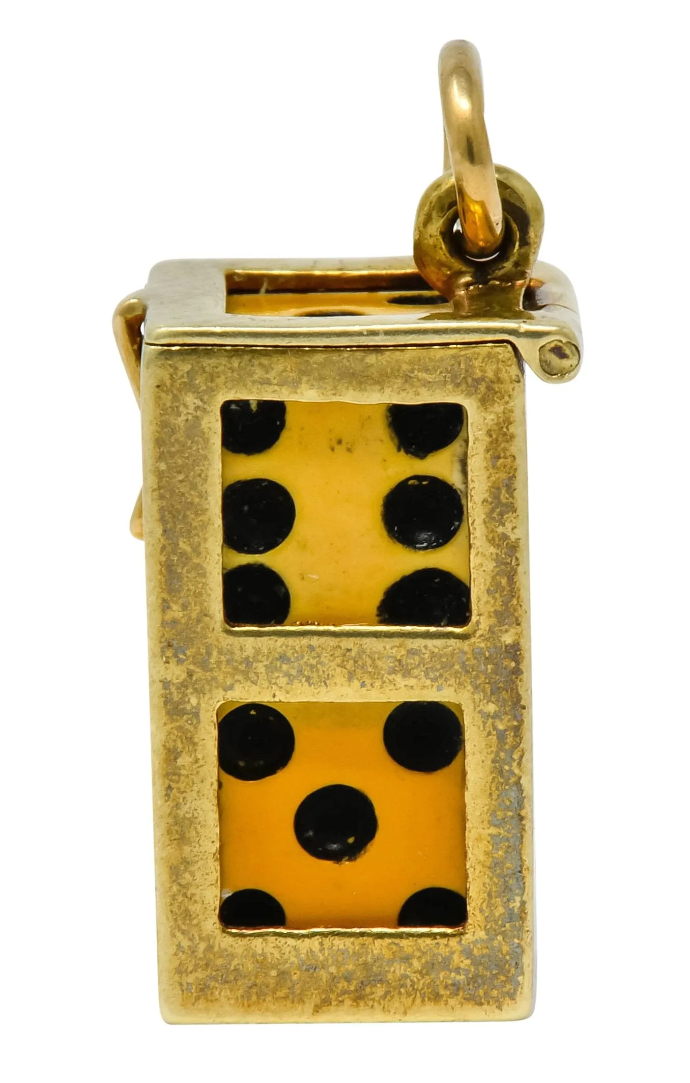 Retro Bakelite 14 Karat Gold Removable Lucky Dice Charm