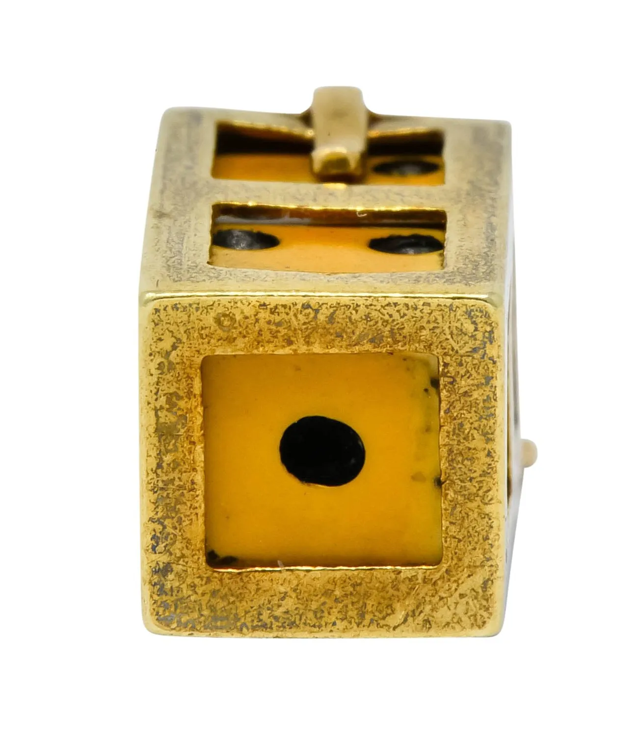 Retro Bakelite 14 Karat Gold Removable Lucky Dice Charm