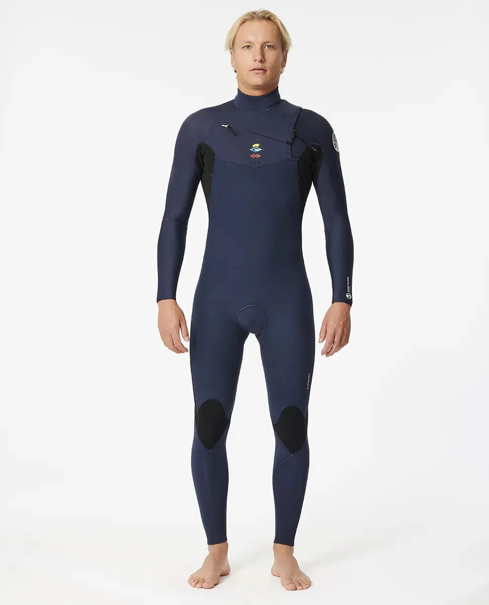 RIPCURL DAWN PATROL 3/2 CHEST ZIP WETSUIT - NAVY