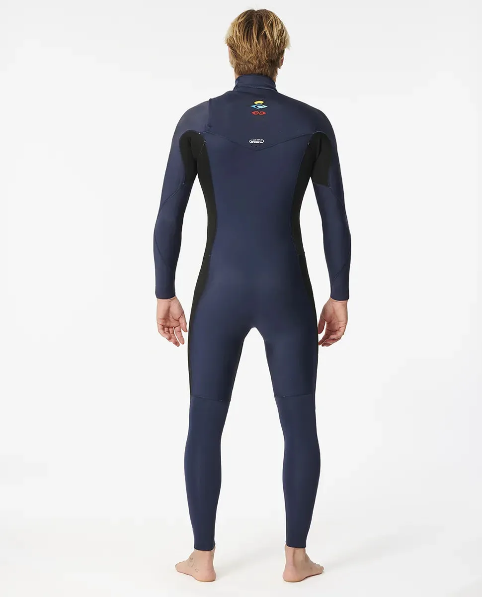 RIPCURL DAWN PATROL 3/2 CHEST ZIP WETSUIT - NAVY