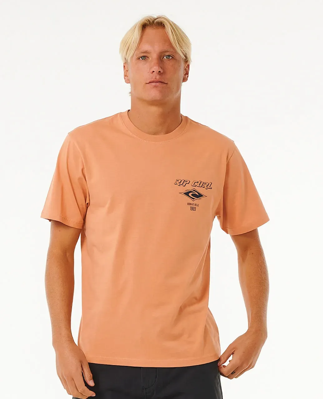 Ripcurl Fade Out Icon Premium Tee - Clay