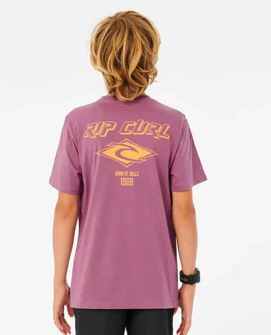 Ripcurl Fade Out Icon Tee in Grapeade