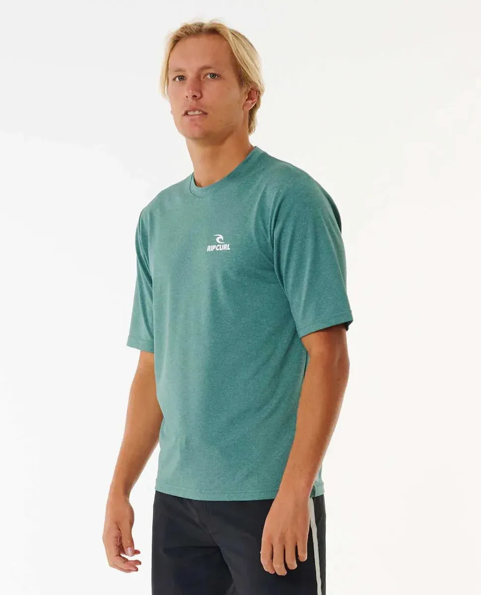 Ripcurl Stack UPF Short Sleeve Rashie - Bluestone Marle