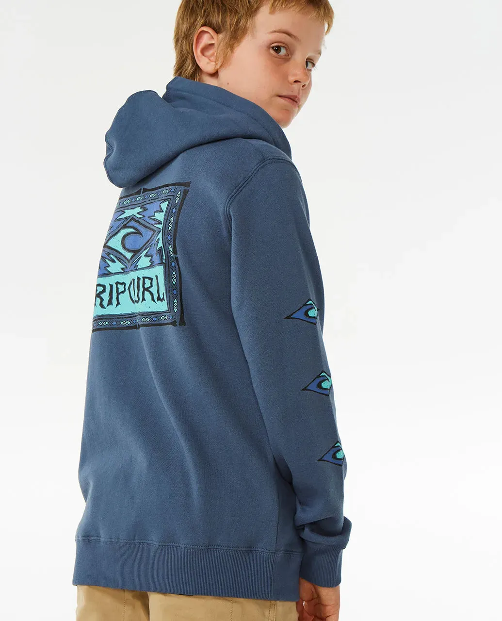 RIPCURL YOUTH LOST ISLAND ZIP FLEECE - VINTAGE NAVY