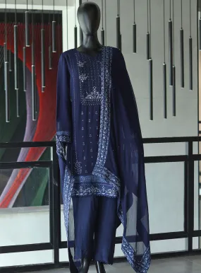 Royal Fashion Fancy Embroidered Chiffon 3 Piece Stitched Suit RF24FEC NYBL D-SS20