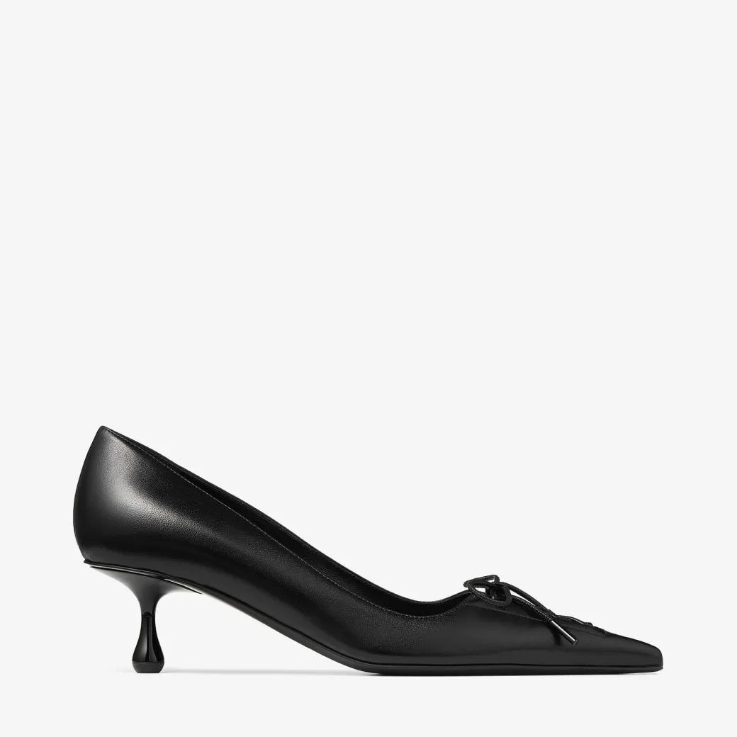 Scarlett 50 Black Nappa Leather Pumps