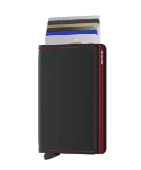 Secrid Slimwallet Matte Black & Red