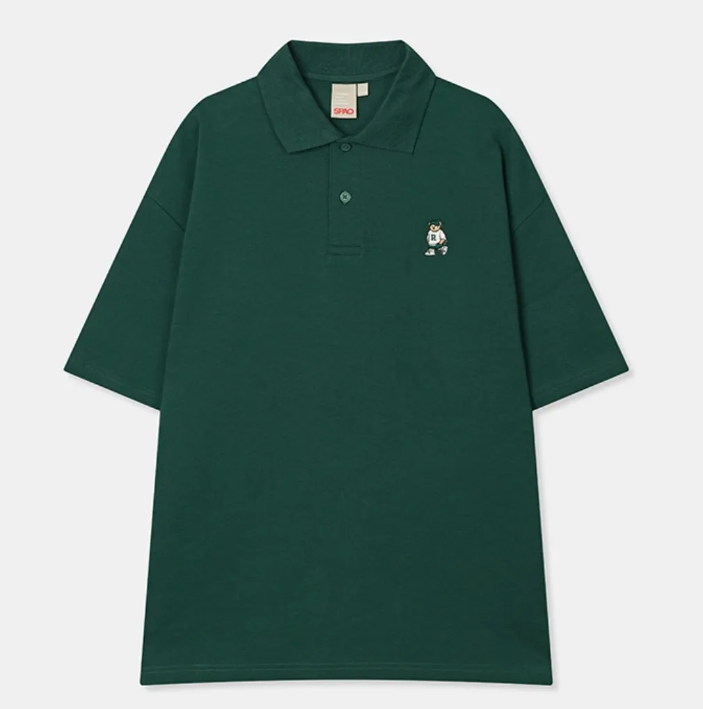 SPAO  |Unisex Street Style Logo Polos