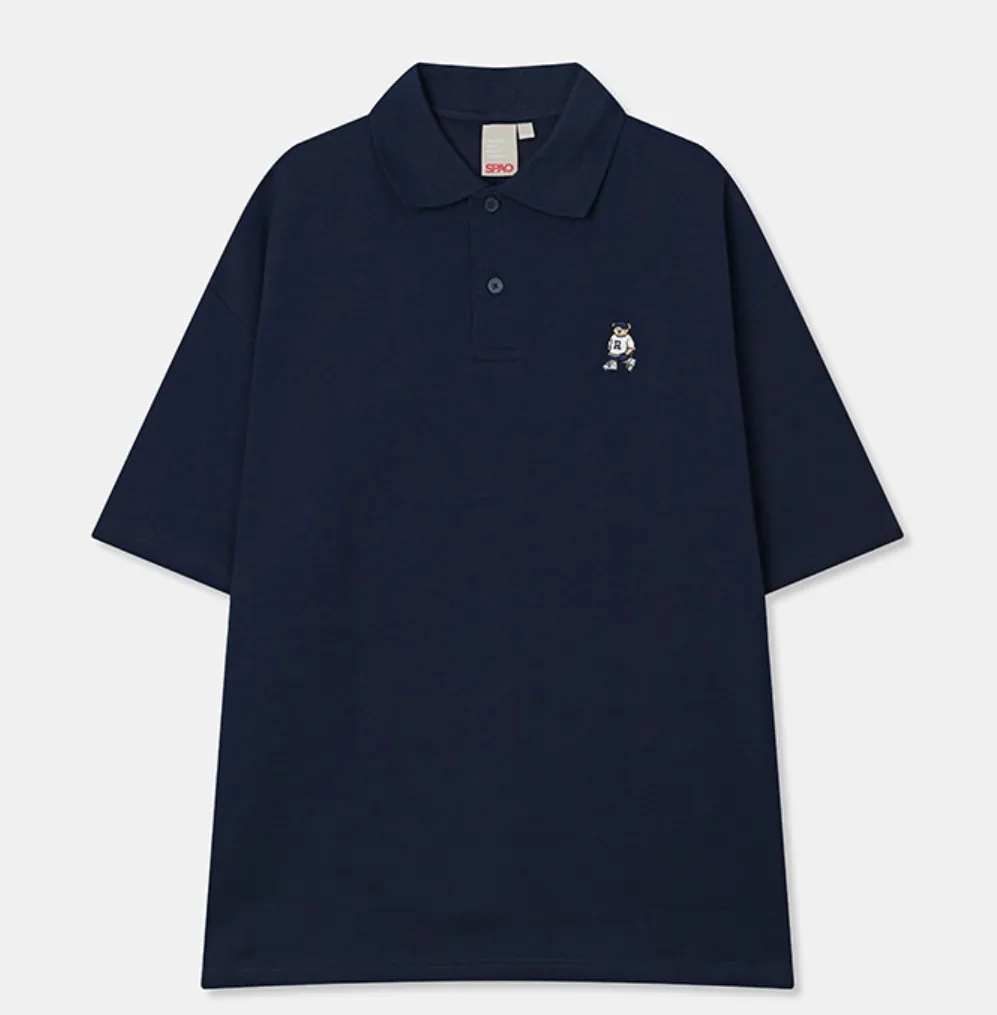 SPAO  |Unisex Street Style Logo Polos