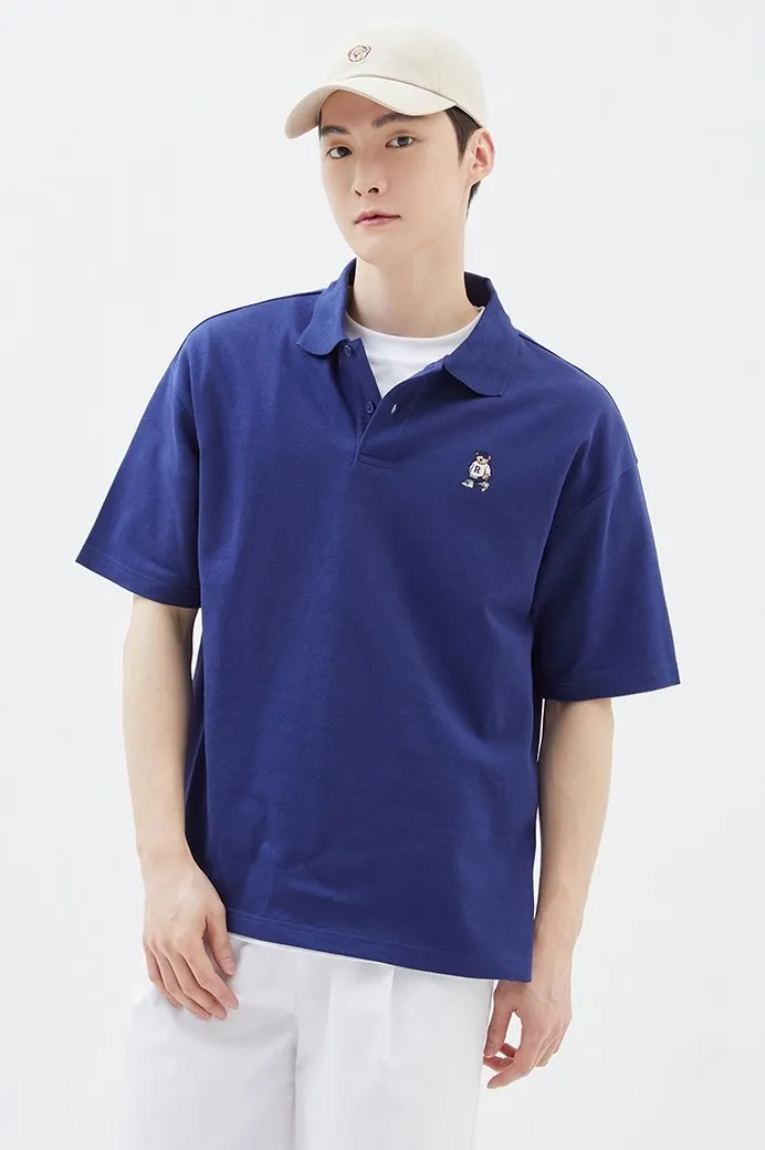 SPAO  |Unisex Street Style Logo Polos