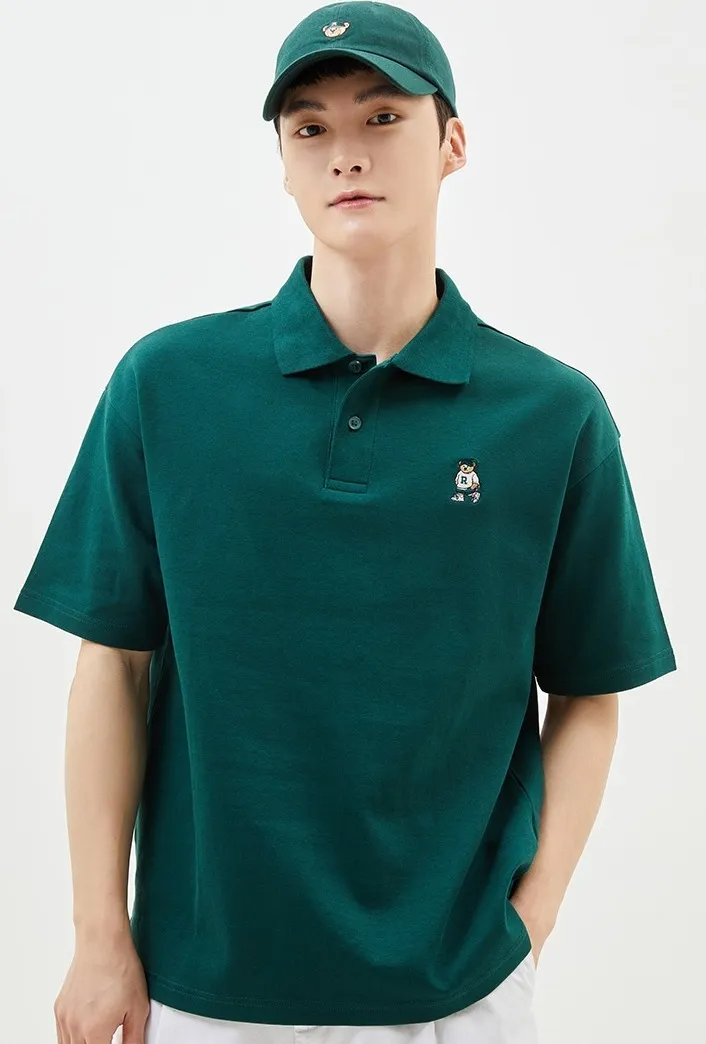 SPAO  |Unisex Street Style Logo Polos