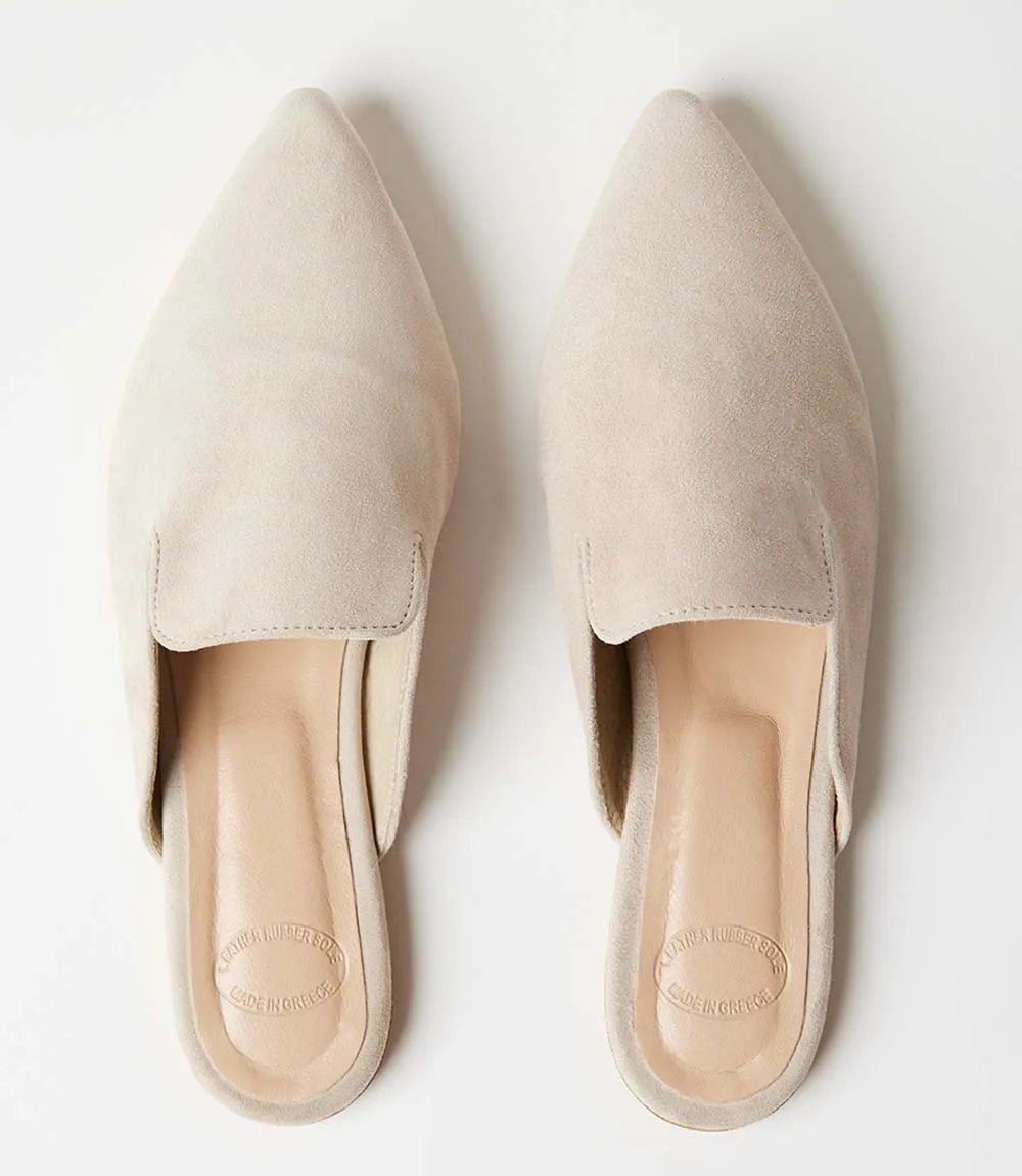 Suede Leather Mules