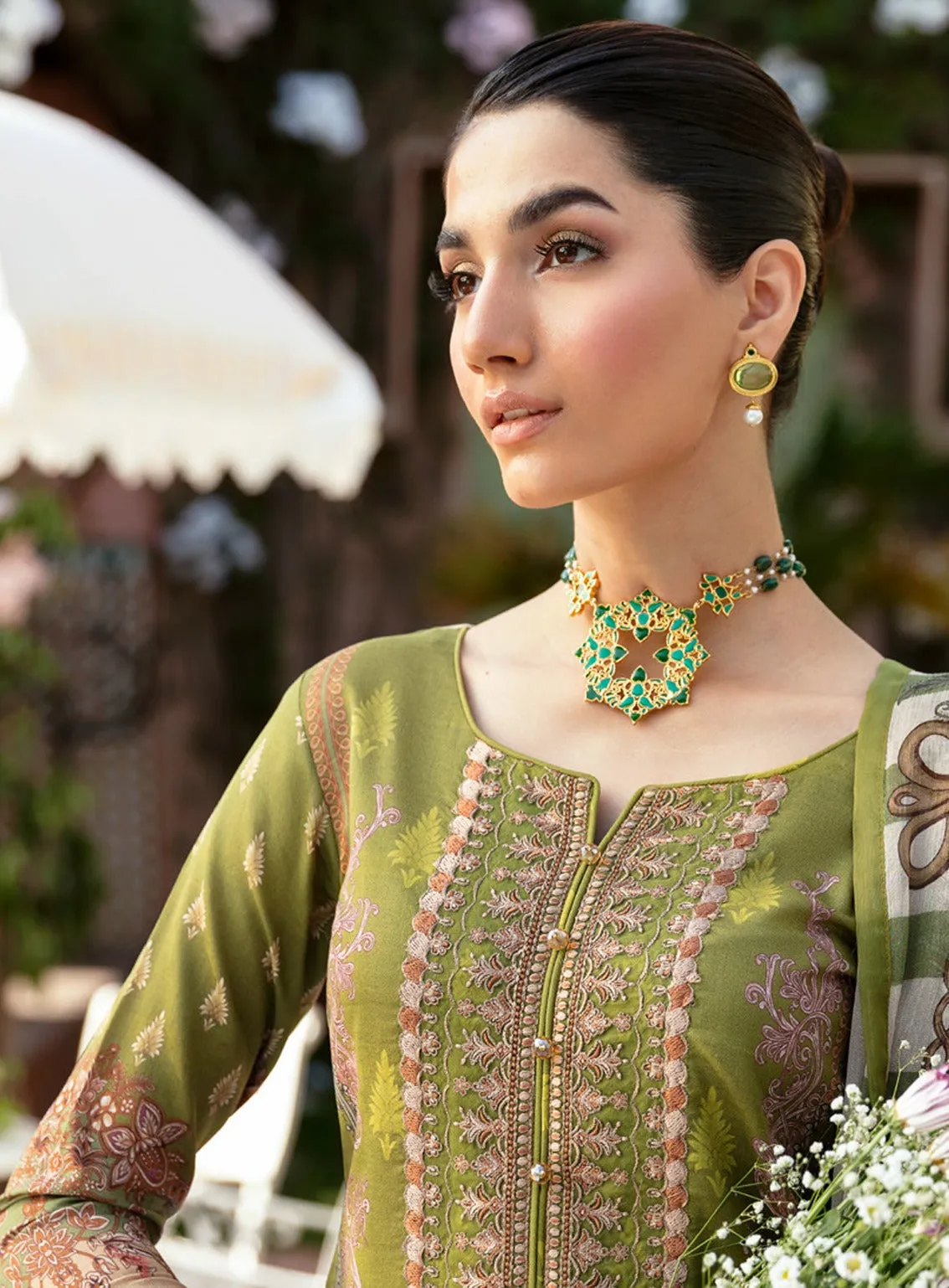 Summer Glow By Gulaal Embroidered Lawn 3 Piece Unstitched Suit GL24SG D-04 ALICIA