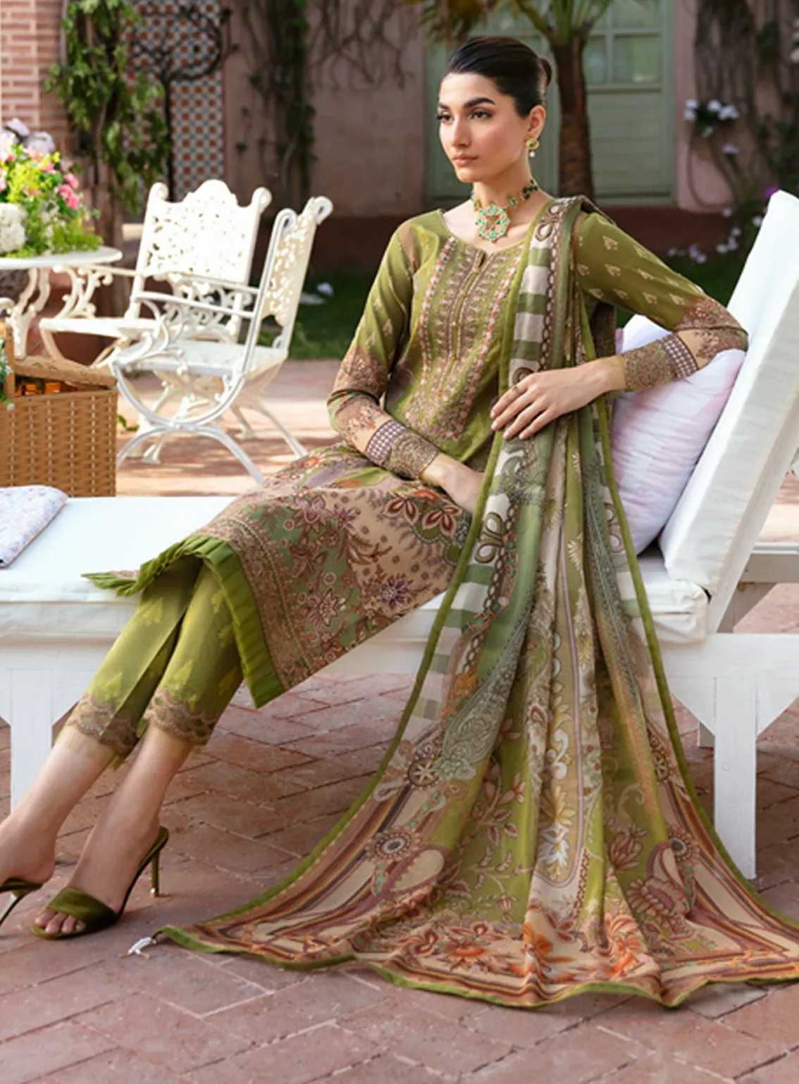 Summer Glow By Gulaal Embroidered Lawn 3 Piece Unstitched Suit GL24SG D-04 ALICIA