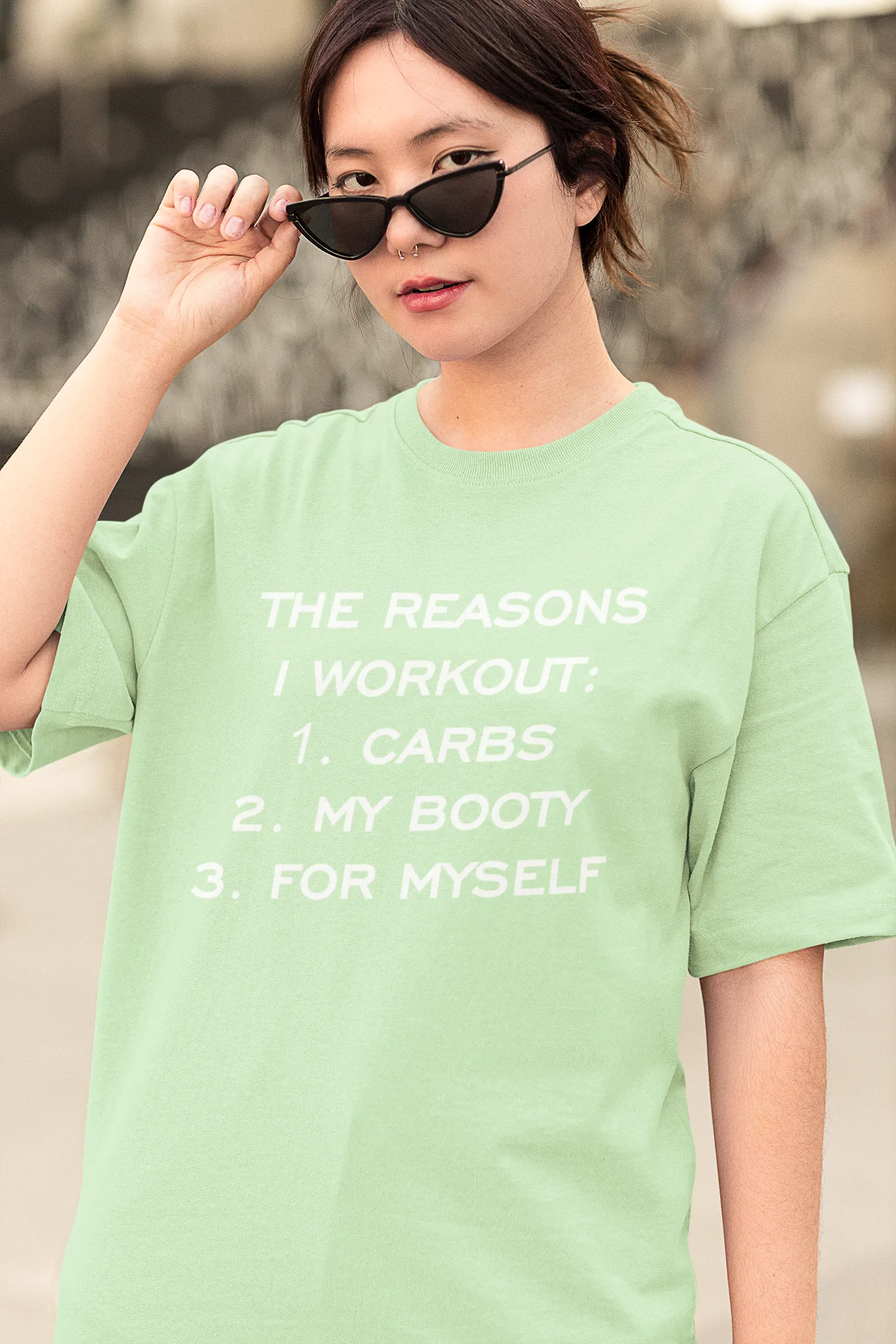 THE REASONS TO WORKOUT Oversized T-shirt