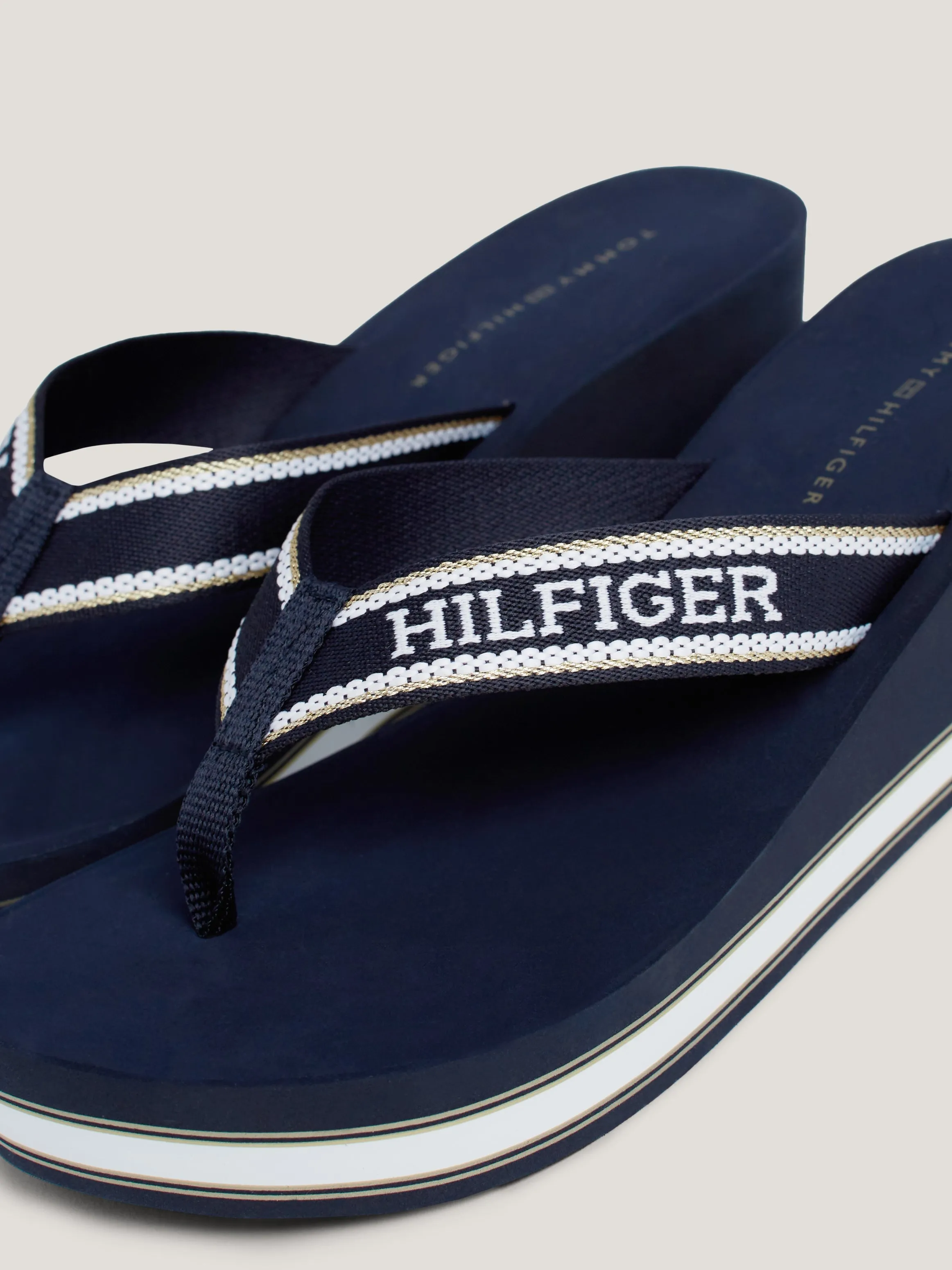 TOMMY HILFIGER High Wedge Flip Flop Navy