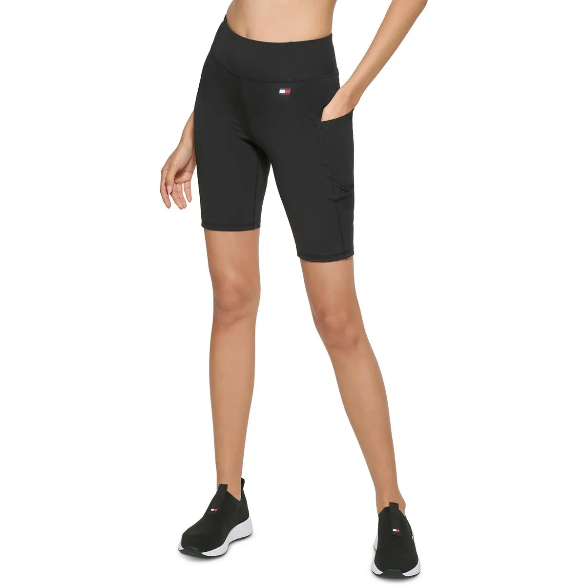 Tommy Hilfiger Sport Womens High Rise Compression Bike Short