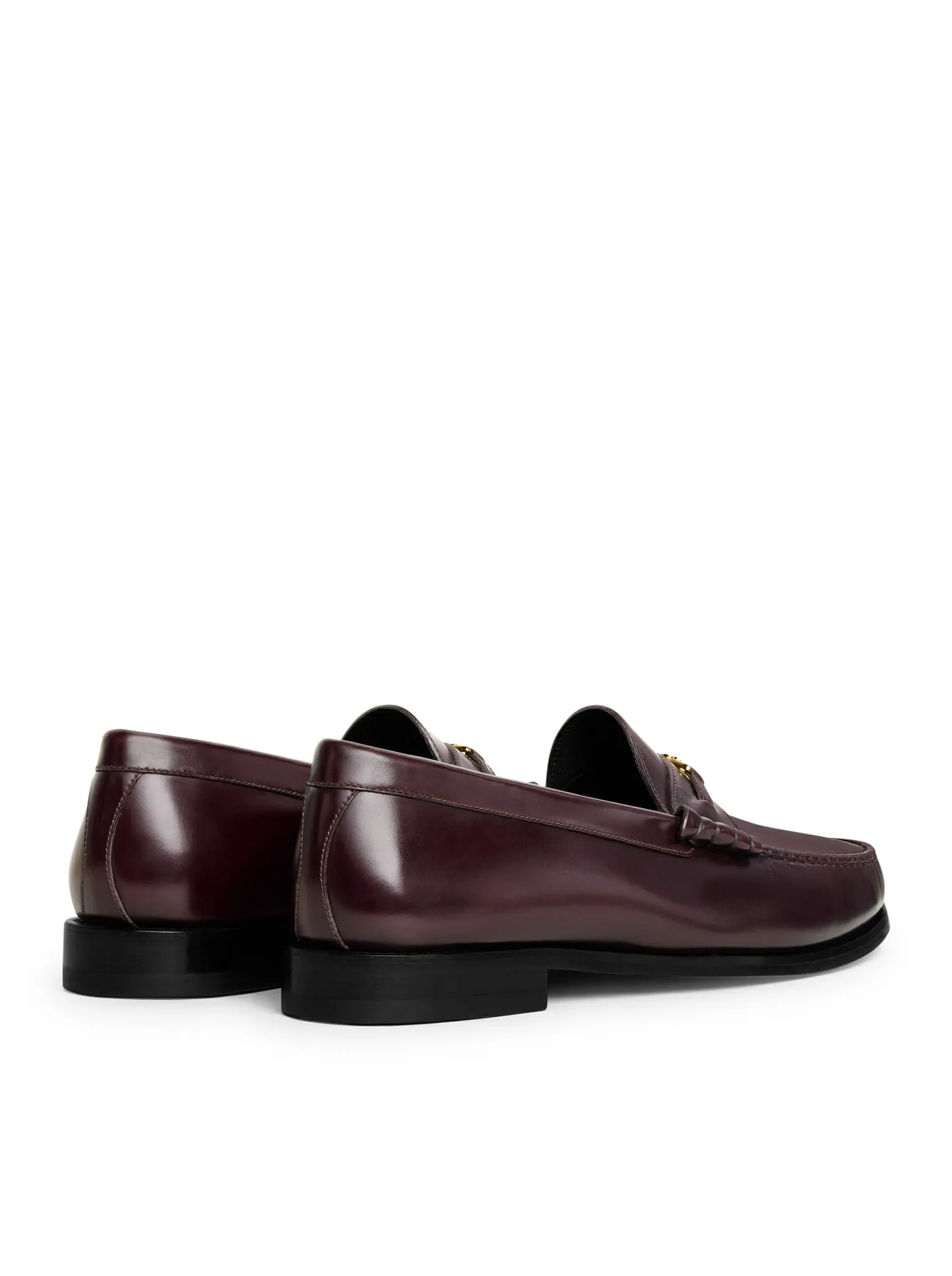 TRIOMPHE LUCO CELINE MOCCASIN IN BORDEAUX POLISHED BULL LEATHER