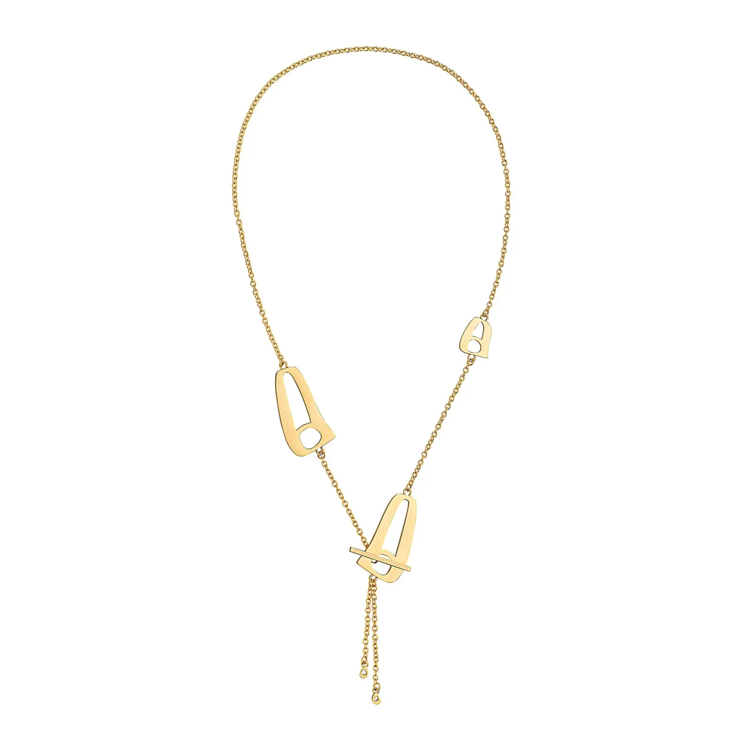 Triple Luna Necklace Gold