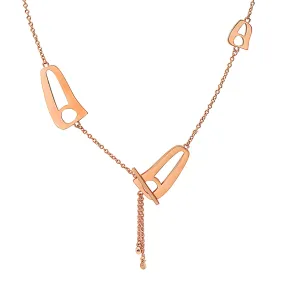 Triple Luna Necklace Rose Gold