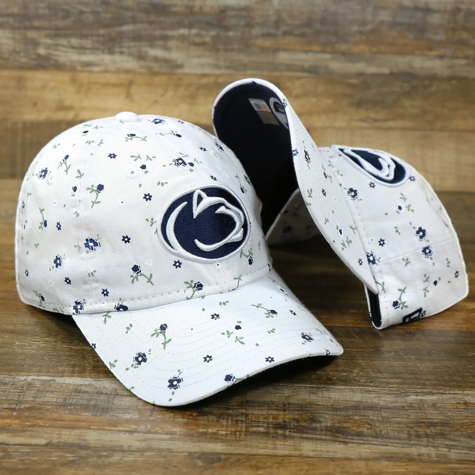 Women’s Penn State Nittany Lions All Over Micro Floral Print 9Twenty Dad hat | White 9Twenty Hat