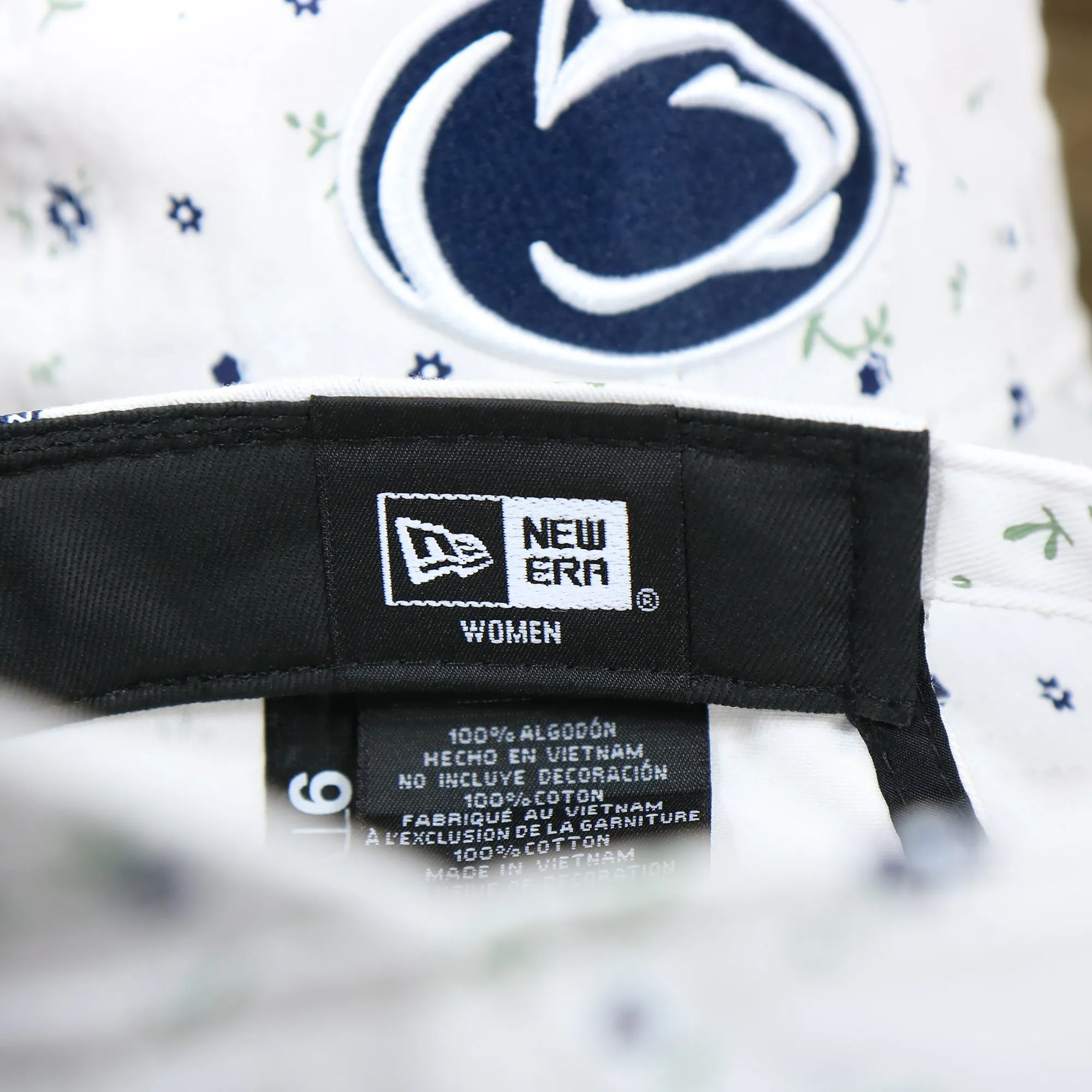 Women’s Penn State Nittany Lions All Over Micro Floral Print 9Twenty Dad hat | White 9Twenty Hat