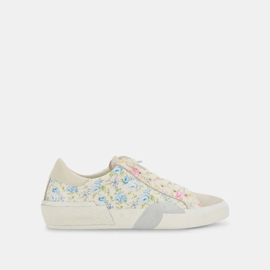 ZINA SNEAKERS BLUE FLORAL LEATHER– Dolce Vita 6875564933186