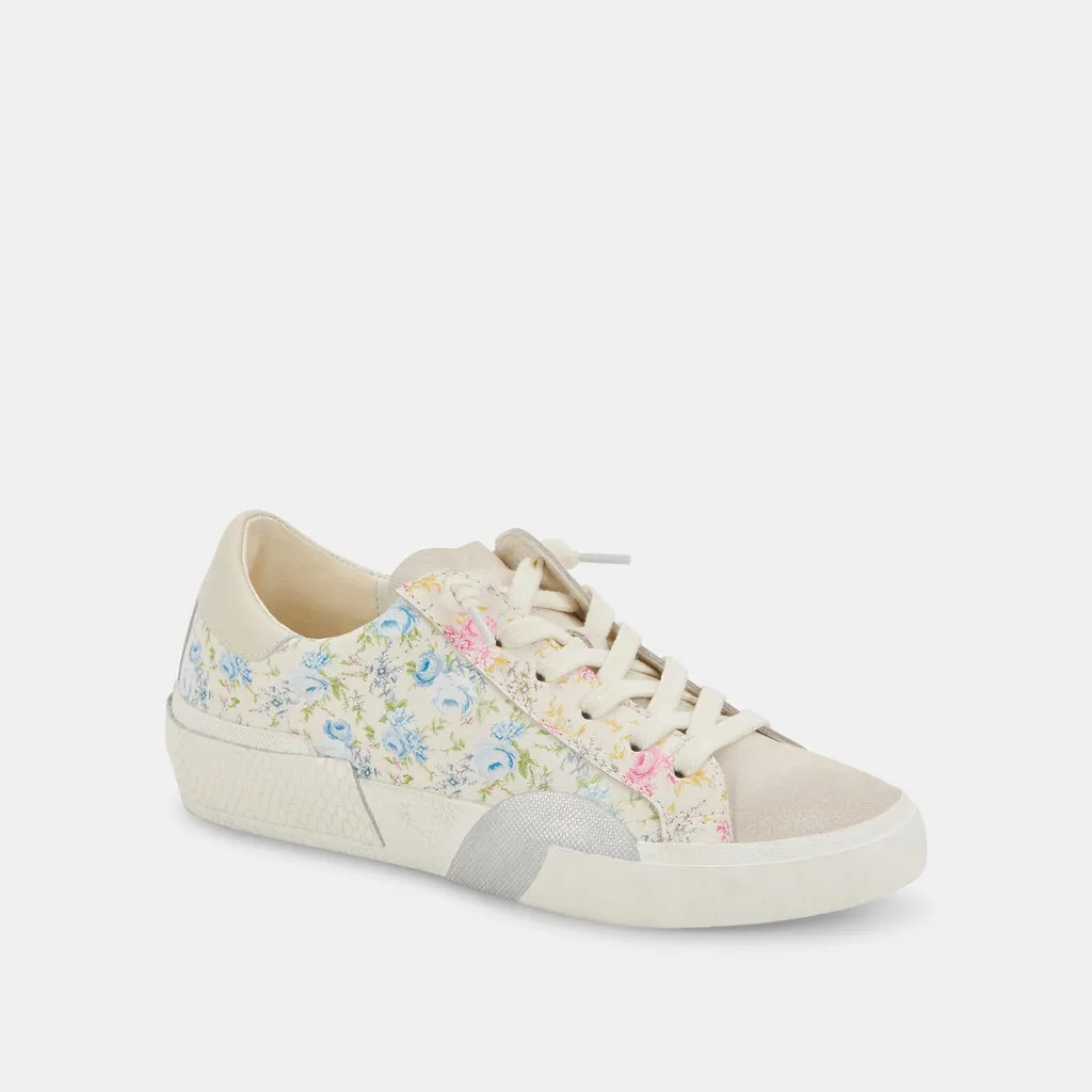 ZINA SNEAKERS BLUE FLORAL LEATHER– Dolce Vita 6875564933186