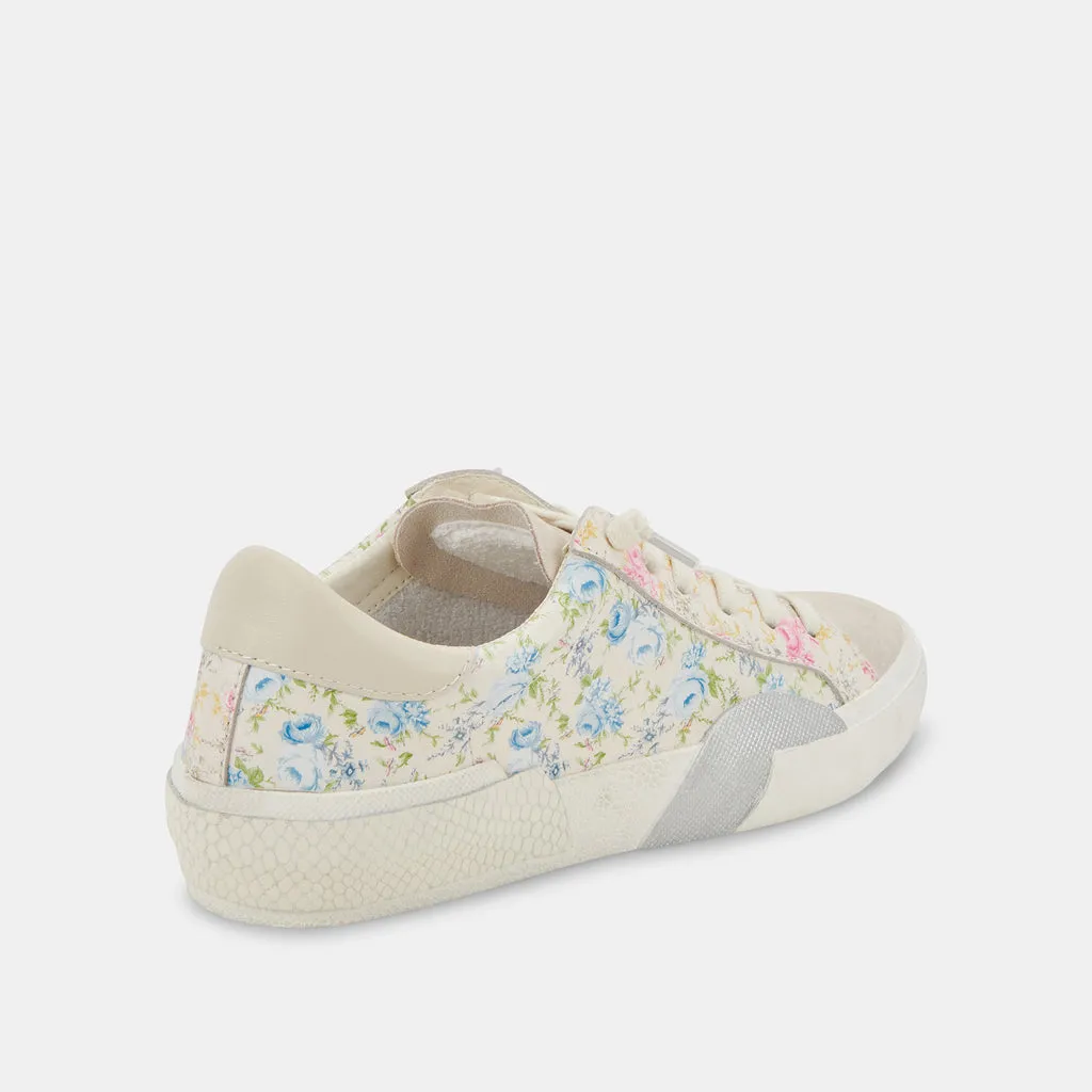 ZINA SNEAKERS BLUE FLORAL LEATHER– Dolce Vita 6875564933186