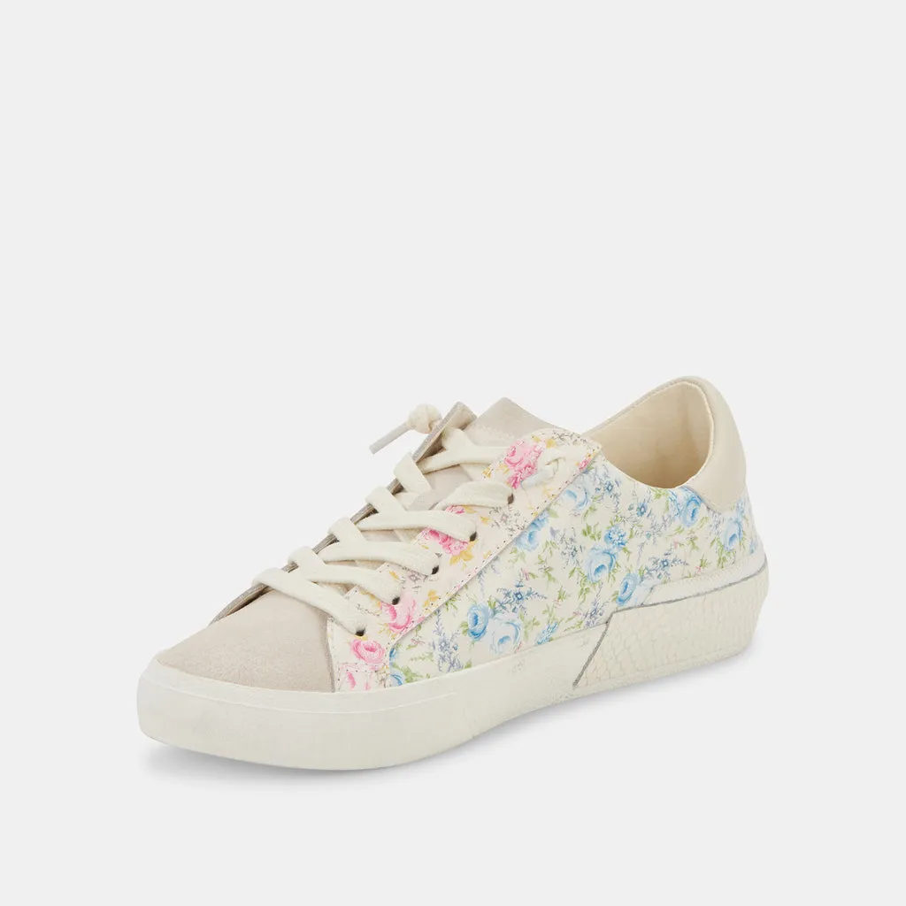 ZINA SNEAKERS BLUE FLORAL LEATHER– Dolce Vita 6875564933186