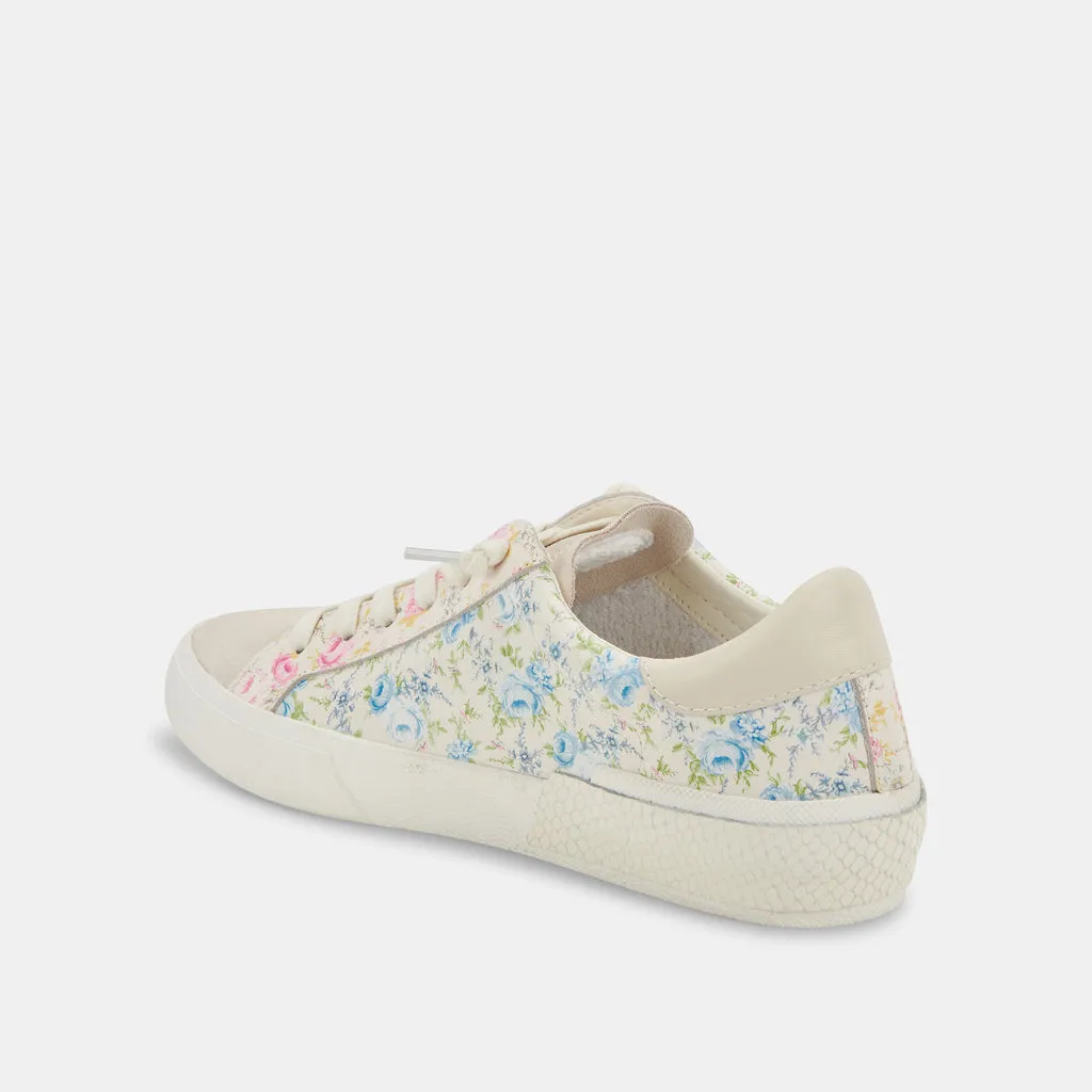 ZINA SNEAKERS BLUE FLORAL LEATHER– Dolce Vita 6875564933186